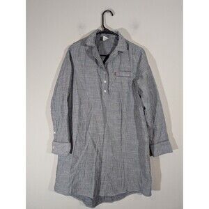Levi's Target Women Striped Long‎ Sleeve Shirt Dress Sz S Academia Casual Preppy